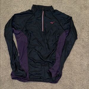 Mizuno Navy and Violet Quarter-Zip Pullover